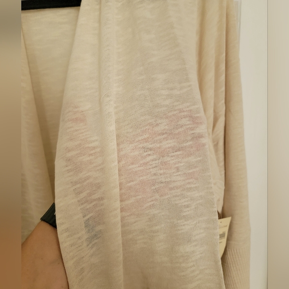 Coldwater Creek Cream Cardigan Sweater Lightweight Open-Front - Picture 3 of 9